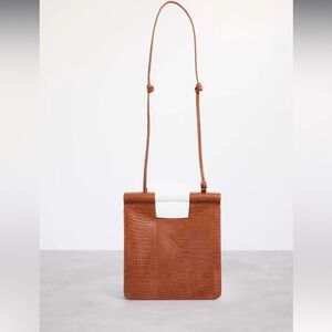 BEIS Croc Brown Crossbody Bag